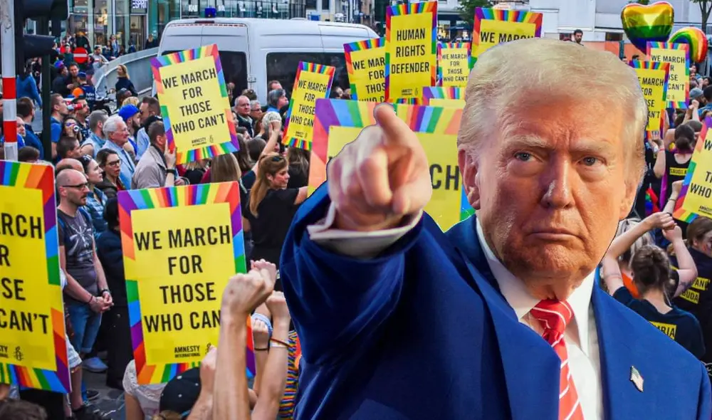 Donald Trump durante su discurso en Phoenix, Arizona. Foto: composición LR/ AFP Donald Trump durante su discurso en Phoenix, Arizona. Foto: composición LR/ AFP