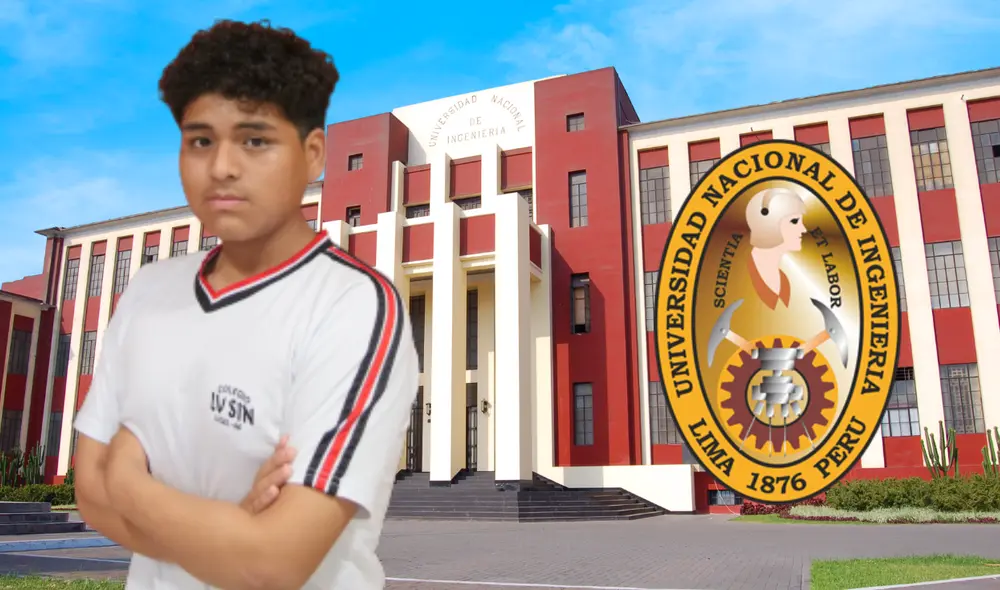 El joven de 16 años logró cumplir el sueño de su padre tras haber quedado en el tercer puesto en el examen de admisión de la UNI. Foto: composición LR/UNI