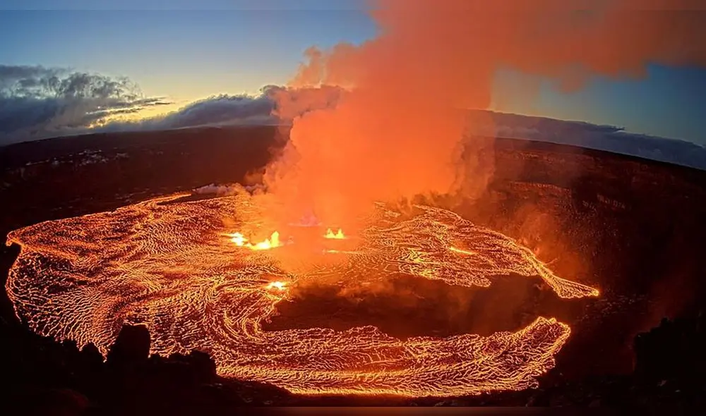El volcán en Hawái se extiende por diversos espacios por una potente erupción. Foto: RTVE El volcán en Hawái se extiende por diversos espacios por una potente erupción. Foto: RTVE