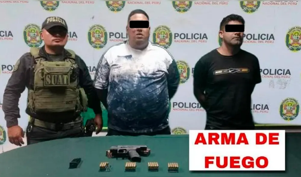 A los detenidos se les encontró una pistola y 91 municiones. Foto: difusión