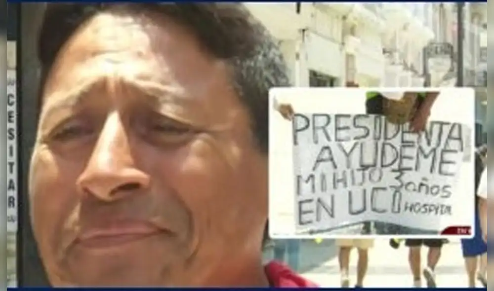 Padre de familia solicita ayuda a la presidenta Dina Boluarte. Foto: captura ATV Padre de familia solicita ayuda a la presidenta Dina Boluarte. Foto: captura ATV