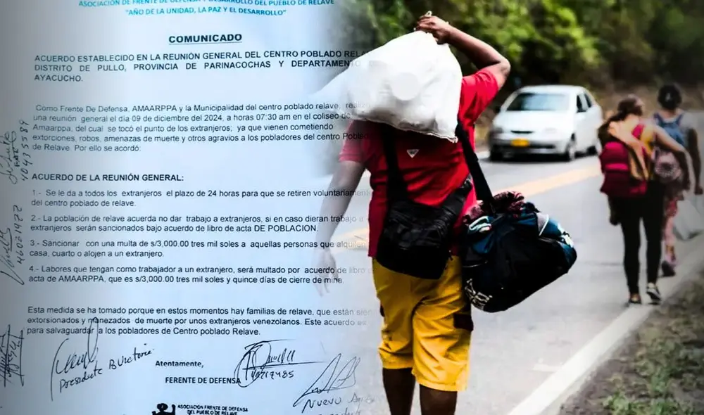 Este pueblo minero de Ayacucho expulsó a los extranjeros en 24 horas: decisión se tomó por creciente ola de extorsiones y amenazas. Foto: composición LR/Difusión/Coaliciónporvenezuela.