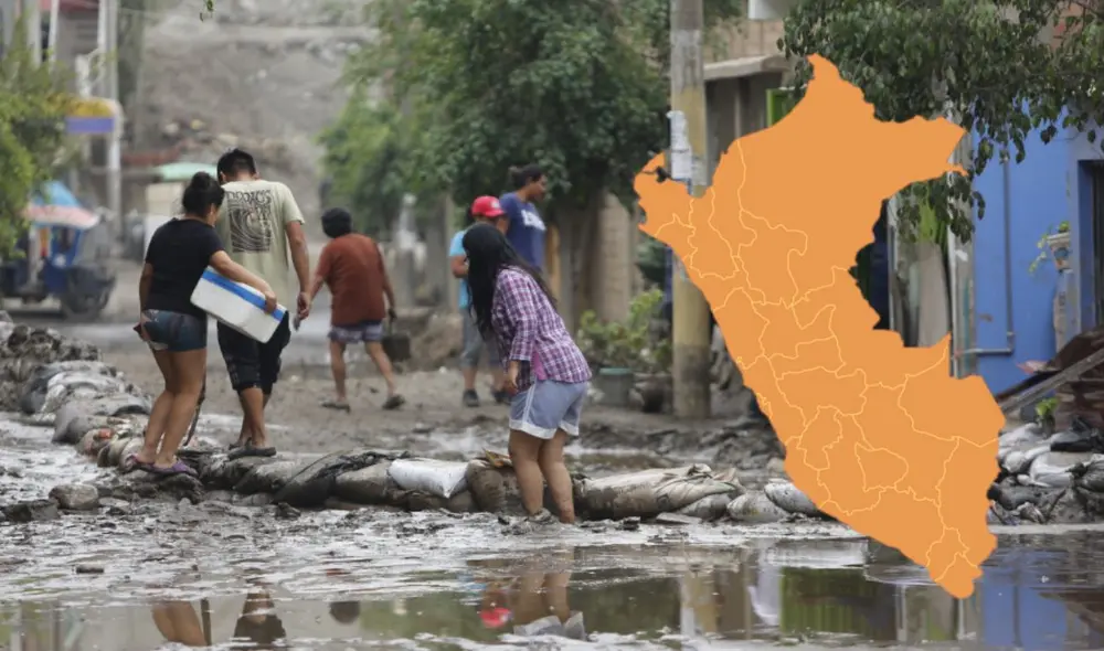Senamhi advierte que las intensas lluvias podrían provocar huaicos, deslizamientos y flujos de lodo, representando un grave peligro para centros educativos y de salud. Foto: La República.