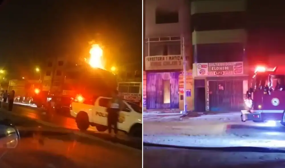 Incendio asusta a vecinos de Carabayllo durante la Navidad. Foto: composición La República