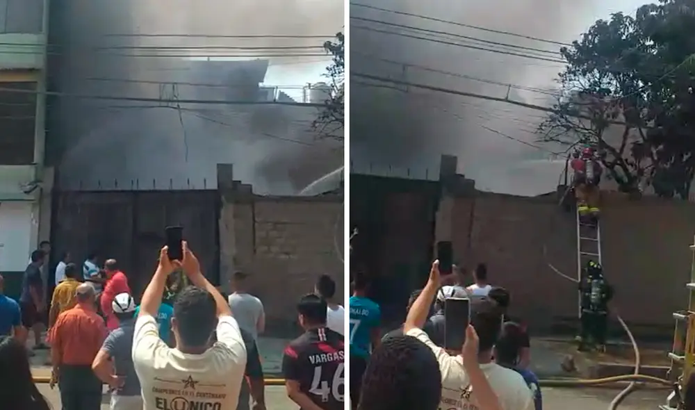 Incendio de código 2 en San Martín de Porres se produce al interior de un taller. Foto: composición LR/difusión Incendio de código 2 en San Martín de Porres se produce al interior de un taller. Foto: composición LR/difusión