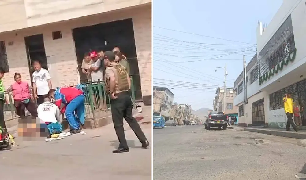 Balacera en San Juan de Lurigancho. Foto: composición LR/captura de video/RPP
