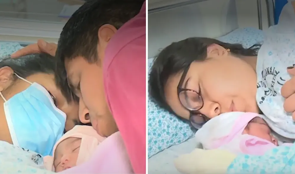 Los 5 bebés están siendo alimentados mediante lactancia y cuentan con el apoyo del personal de salud para fomentar su proceso de apego. Foto: Captura / América TV Los 5 bebés están siendo alimentados mediante lactancia y cuentan con el apoyo del personal de salud para fomentar su proceso de apego. Foto: Captura / América TV