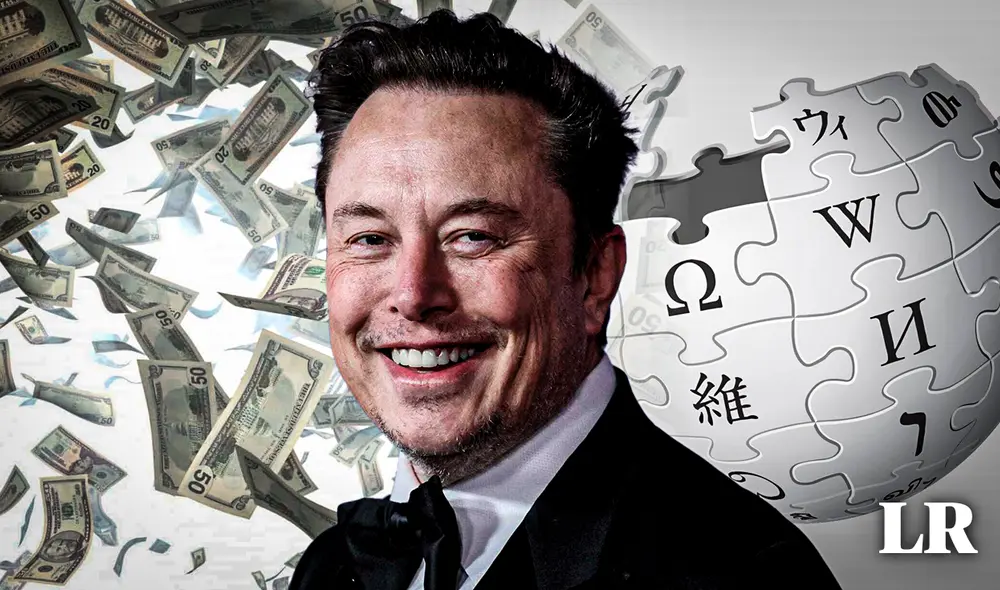 Musk tuvo diferencias con el creador de Wikipedia en múltiples ocasiones provocando esta oferta. Foto: composición Gerson Cardoso/AFP/Wikipedia