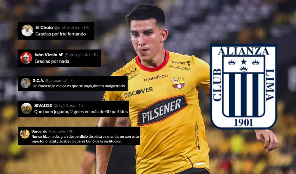 Fernando Gaibor jugará las próximas dos temporadas en Alianza Lima tras su paso por Barcelona de Ecuador. Foto: composición LR/Barcelona/capturas