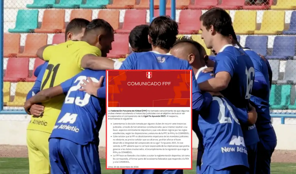 La Federación Peruana de Fútbol emitió un comunicado refiriéndose a la solicitud del Deportivo Binacional. Foto: Composición LR La Federación Peruana de Fútbol emitió un comunicado refiriéndose a la solicitud del Deportivo Binacional. Foto: Composición LR