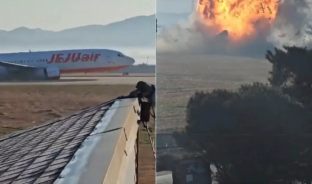 Tragedia aérea en Corea del Sur: avión se estrella y deja al menos 179 muertos. Foto: Captura Tragedia aérea en Corea del Sur: avión se estrella y deja al menos 179 muertos. Foto: Captura