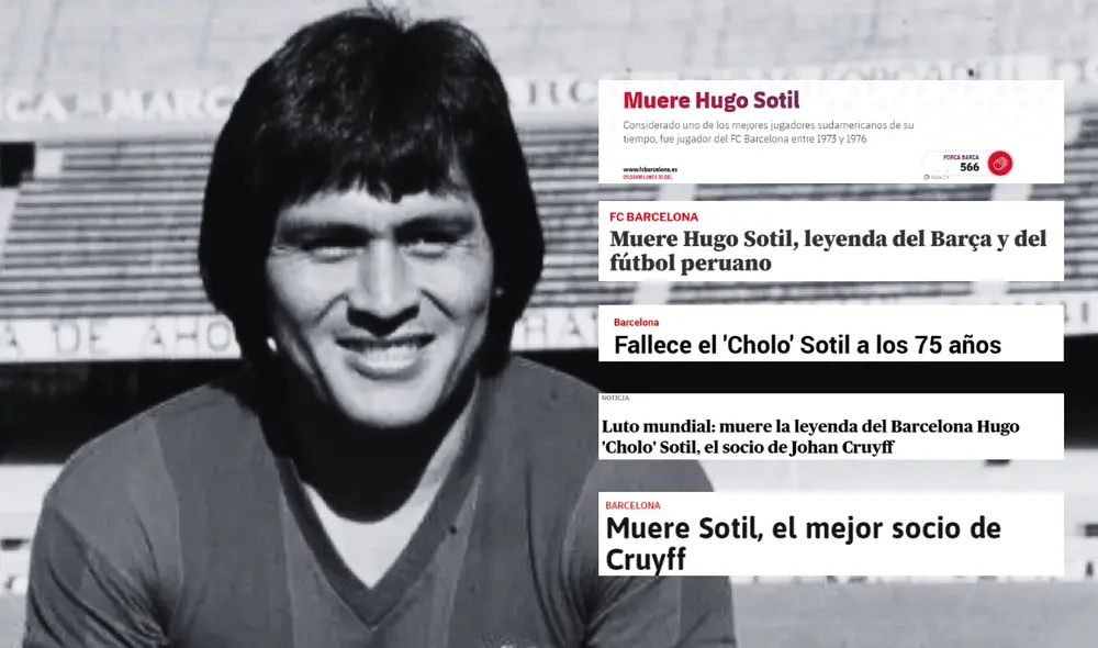 Además de su éxito en el club catalán, Sotil fue parte fundamental de la selección peruana que ganó la Copa América en 1975. Foto: composición LR/Visión 360/FC Barcelona/Mundo Deportivo/Diario AS/Diario Marca/El Tiempo