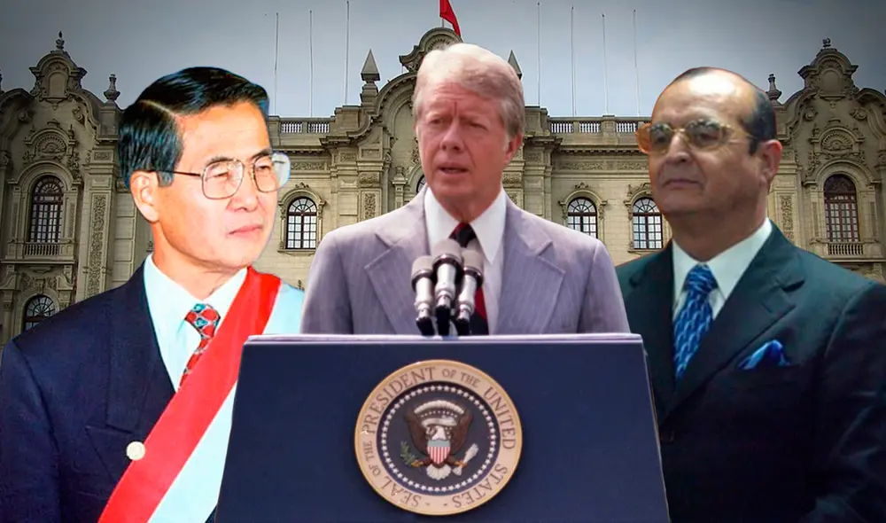 Jimmy Carter, expresidente de EE. UU., criticó a Fujimori en 2000, calificando los 'vladivideos' como "sobornos masivos" y señalando abusos contra la democracia peruana. Foto: composición LR/AFP/Andina Jimmy Carter, expresidente de EE. UU., criticó a Fujimori en 2000, calificando los 'vladivideos' como "sobornos masivos" y señalando abusos contra la democracia peruana. Foto: composición LR/AFP/Andina