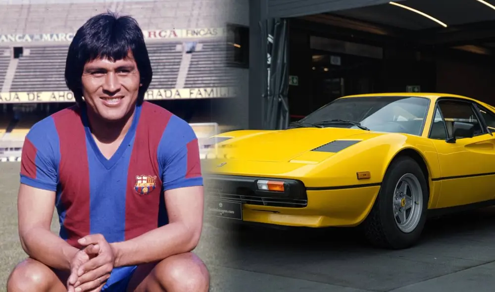 Hugo Sotil tuvo problemas en Barcelona por culpa del Ferrari amarillo, pues un modelo similar fue visto afuera de una discoteca. Foto: composición LR/Barcelona/Ruote da Sogno