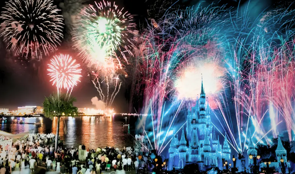 En Miami habrá 5 eventos para celebrar el Año Nuevo 2025, como la Celebración de Nochevieja en Collins Park que terminará con un espectáculo de fuegos artificiales. Foto: composición LR/difusión
