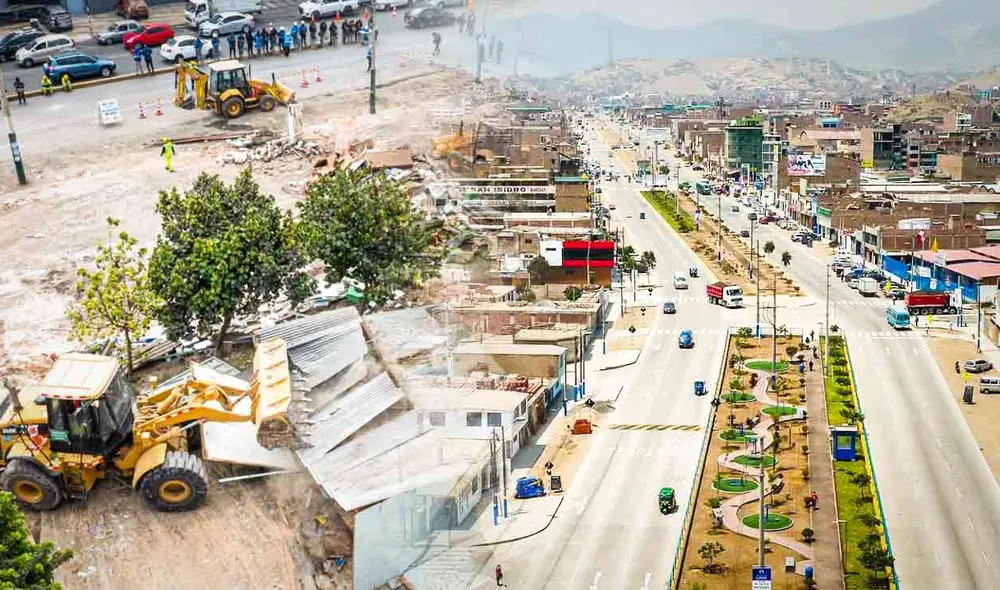 La Municipalidad de Lima realiza desalojos y destrucción de inmuebles por la construcción de la Nueva Vía Expresa Sur. Foto: composición LR/Andina