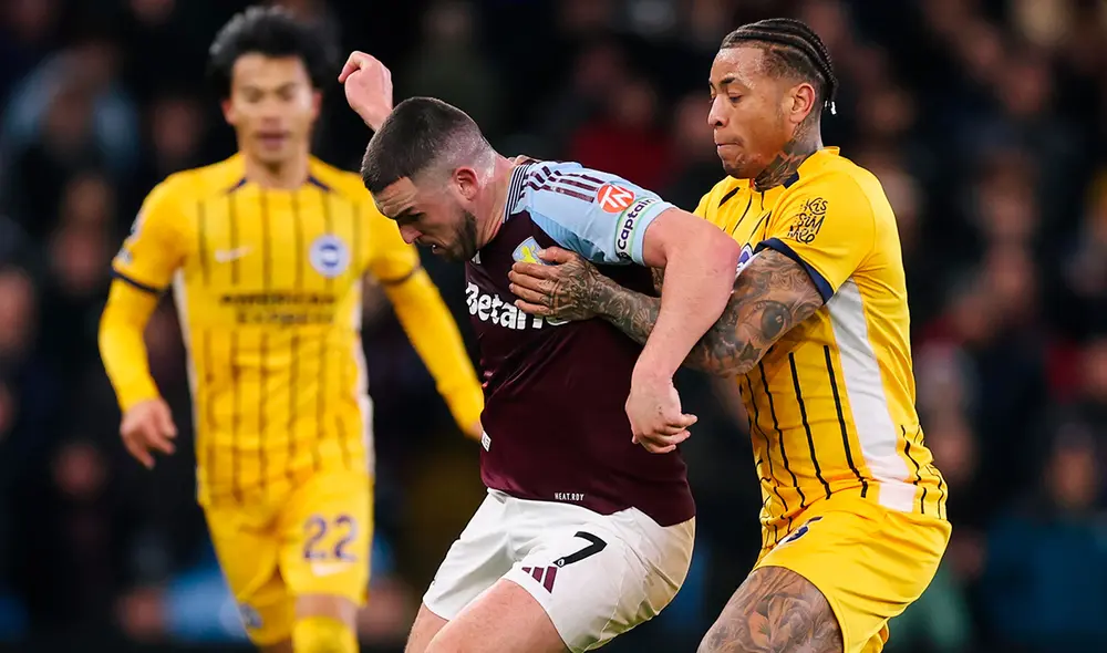 Aston Villa empató ante Brighton y lleva dos partidos seguidos sin ganar. Foto: Aston Villa FC Aston Villa empató ante Brighton y lleva dos partidos seguidos sin ganar. Foto: Aston Villa FC