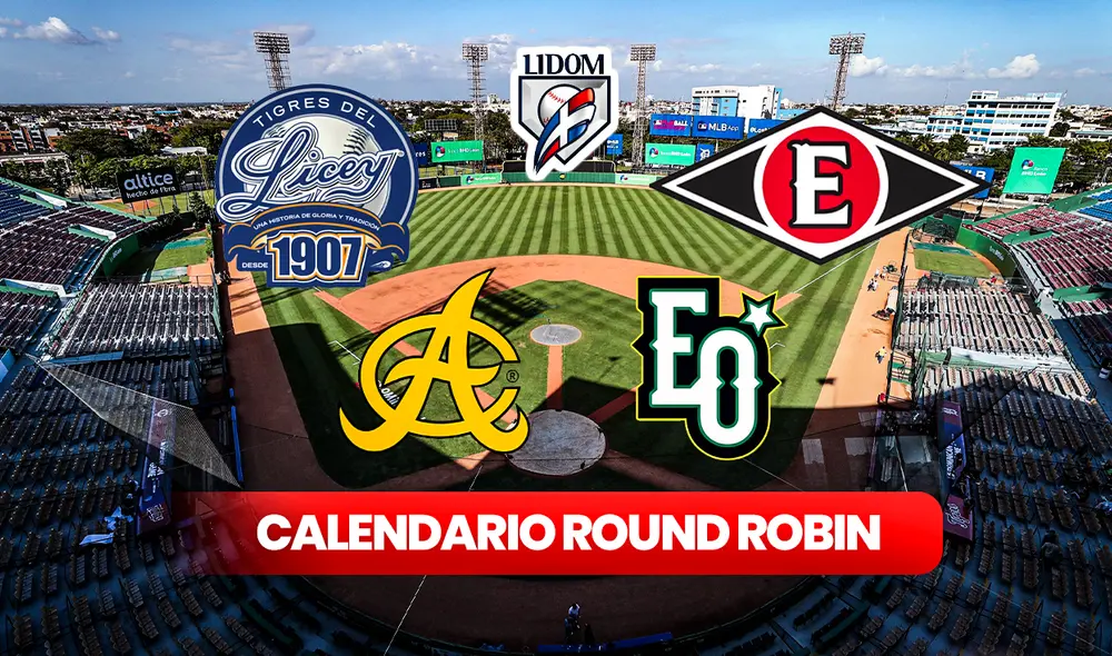 De acuerdo al calendario del round robin de la Lidom 2025, cada equipo disputará 18 juegos. Foto: composición LR/MLB De acuerdo al calendario del round robin de la Lidom 2025, cada equipo disputará 18 juegos. Foto: composición LR/MLB