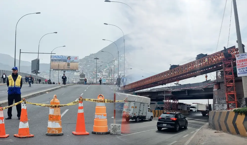 Cierre en Vía de Evitamiento se debe a obras de mantenimiento en el puente Ricardo Palma. Foto: composición de Jazmin Ceras/La República