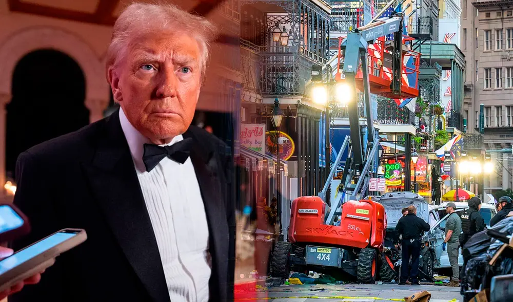 En una publicación en Truth Social, Trump culpó a la inmigración por la tragedia en New Orleans. Foto: Composición LR
