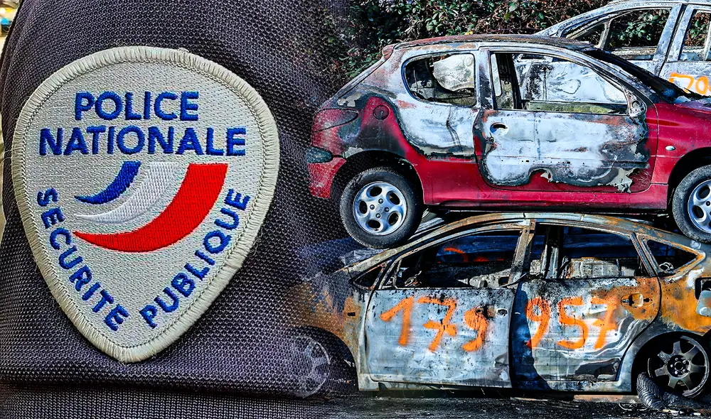 Las cifras de vandalismo durante la noche de Año Nuevo son alarmantes en Francia. Foto: Composición LR/AFP.