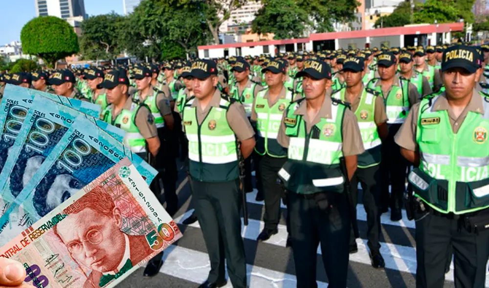 El sueldo de un policía en 2025 se determina según el rango jerárquico del oficial. Foto: composición LR/Andina