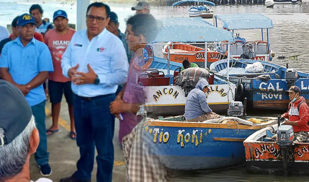 El ministro de la Producción, Sergio González, visitó Piura y Tumbes tras oleajes anómalos. Foto: Composición LR/Difusión