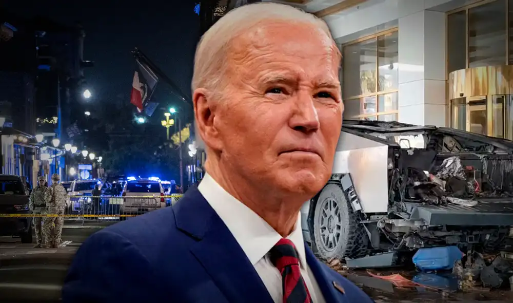 El presidente Joe Biden confirma una investigación sobre posibles vínculos entre la explosión en Las Vegas y el ataque en Nueva Orleans. El FBI lidera las pesquisas. Foto: composición LR/AFP