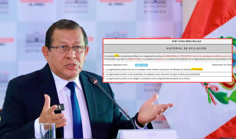 Saby Meza Culqui, jefa del gabinete de asesores de Salhuana, si figura como militante activa de APP. | Composición LR. Saby Meza Culqui, jefa del gabinete de asesores de Salhuana, si figura como militante activa de APP. | Composición LR.