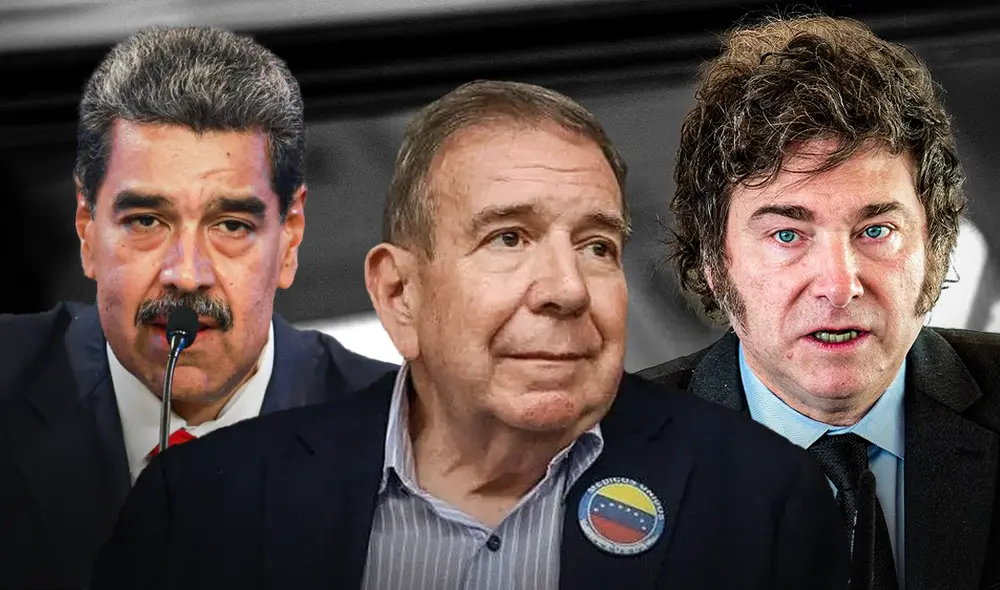 Edmundo González Urrutia se reúne con presidente argentino Javier Milei en la Casa Rosada. Foto: composición LR Edmundo González Urrutia se reúne con presidente argentino Javier Milei en la Casa Rosada. Foto: composición LR