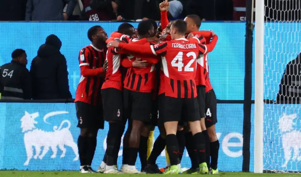 Juventus y Milan jugaron en el Al -Awwal Park. Foto: AC MIlan