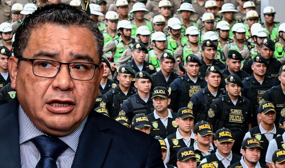 Ministro Juan José Santiváñez presentará proyecto para que la PNP reciba "incentivos" por capturas a delincuentes. Foto: composición LR
