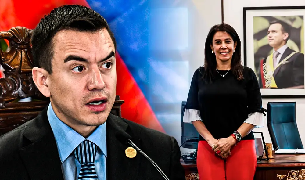 Daniel Noboa nombró a Cynthia Gellibert como vicepresidenta temporal. Foto: Composición LR/AFP/El Universal. Daniel Noboa nombró a Cynthia Gellibert como vicepresidenta temporal. Foto: Composición LR/AFP/El Universal.