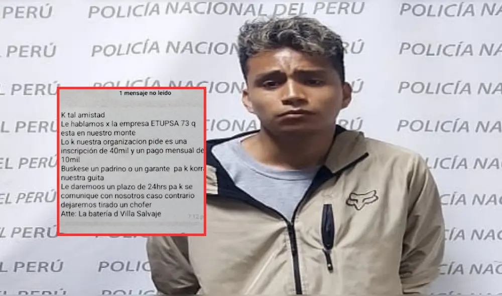 Detenido fue expuesto frente a las autoridades tras su captura. Foto: Difusión Detenido fue expuesto frente a las autoridades tras su captura. Foto: Difusión