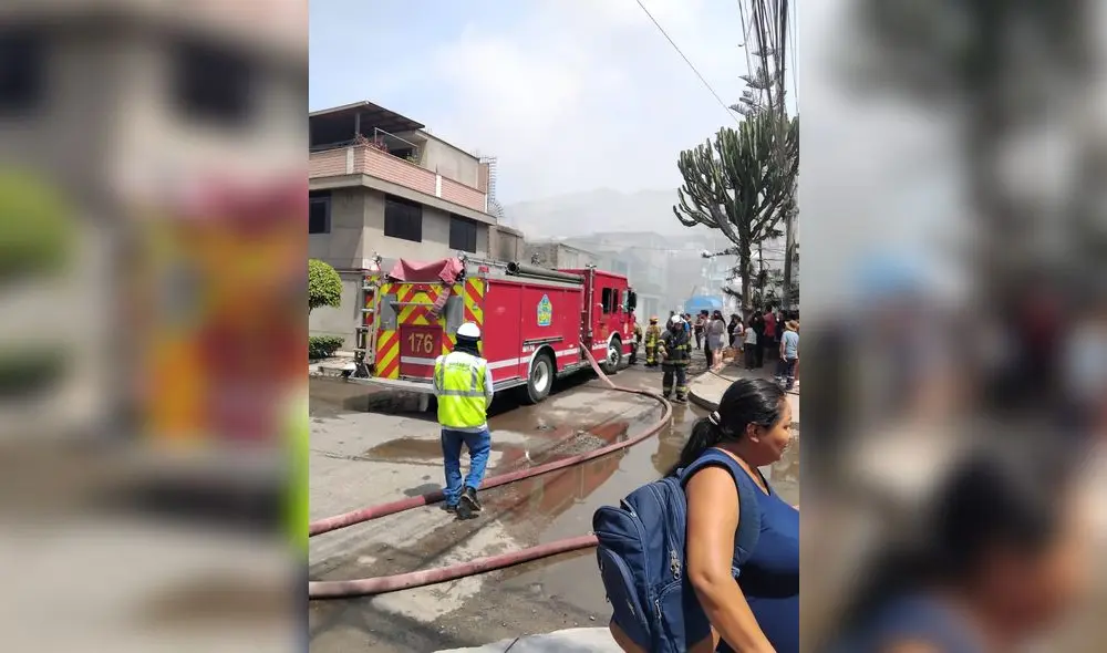 Hasta el momento, no se reportan heridos ni víctimas por el incendio. Foto: Sedapal. Hasta el momento, no se reportan heridos ni víctimas por el incendio. Foto: Sedapal.