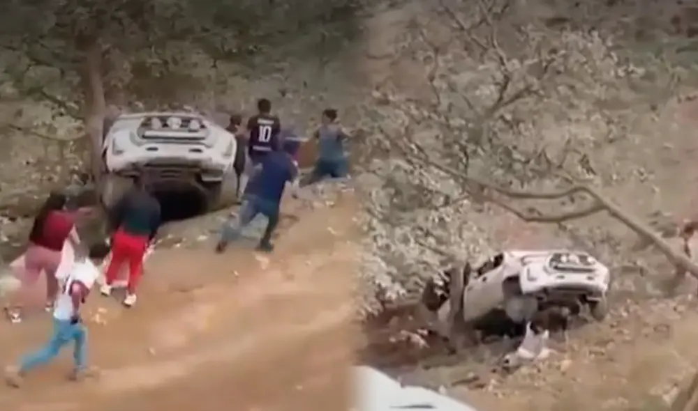 Conductor salva de morir tras despiste en carretera de Pataz/Composición LR/Foto: Canal N