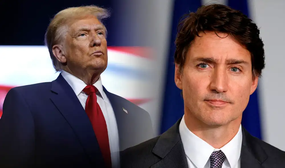 En una polémica declaración, Trump afirmó que Canadá debería unirse a Estados Unidos tras la dimisión de Justin Trudeau. Foto: Composición LR