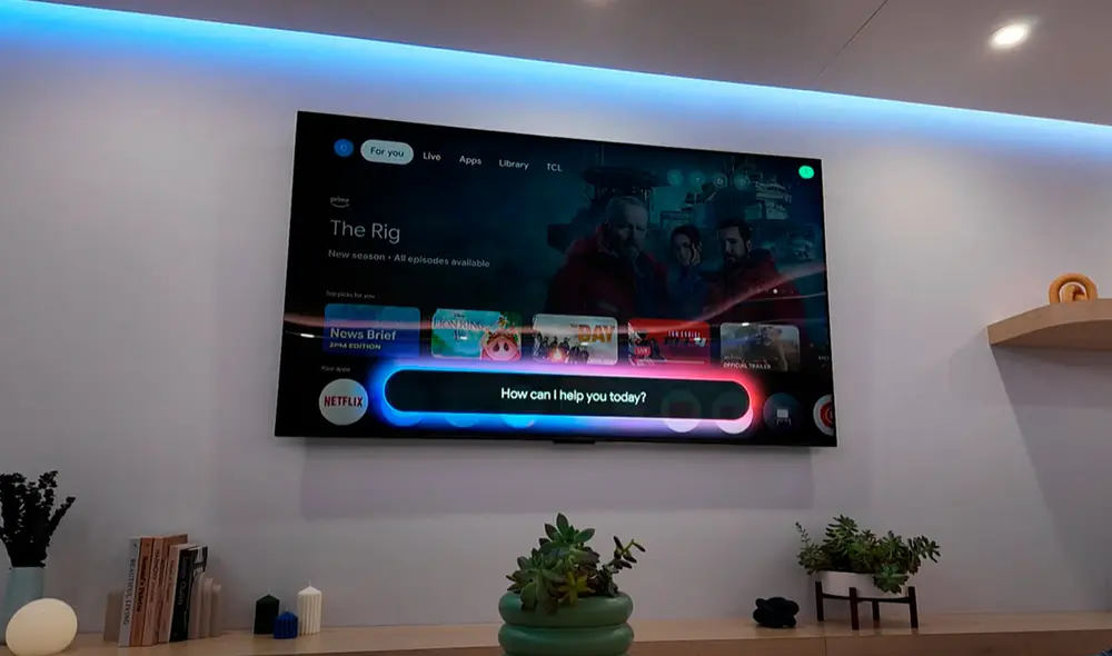 Así lucirá Gemini en un televisor con Google TV. Foto:  Android Headlines - Android News & Tech News