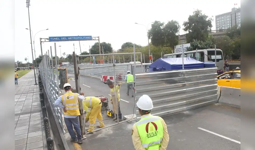 Acceso subterráneo a la Vía Expresa estará cerrado un mes. Foto: Félix Contreras