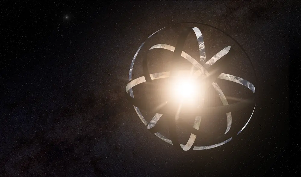 La esfera de Dyson funcionaría como una estructura capaz de captar la energía de una estrella y están asociadas a civilizaciones adelantadas. Foto: Kevin Gill/Wikimedia