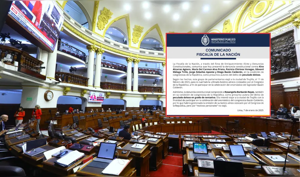 Son 7 los congresistas a los que la Fiscalía acusa por presunto peculado doloso. | Composición LR.