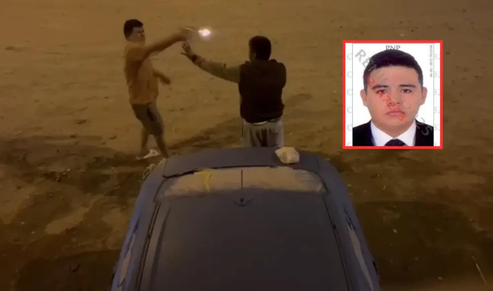 Policía disparó contra su vecino tras discusión en Trujillo. Foto: Composición LR.