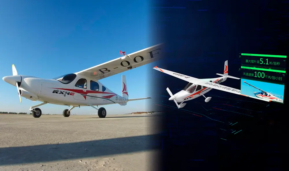 China certifica el RX4E, avión eléctrico líder en la transición hacia una aviación sostenible. Foto: composición LR