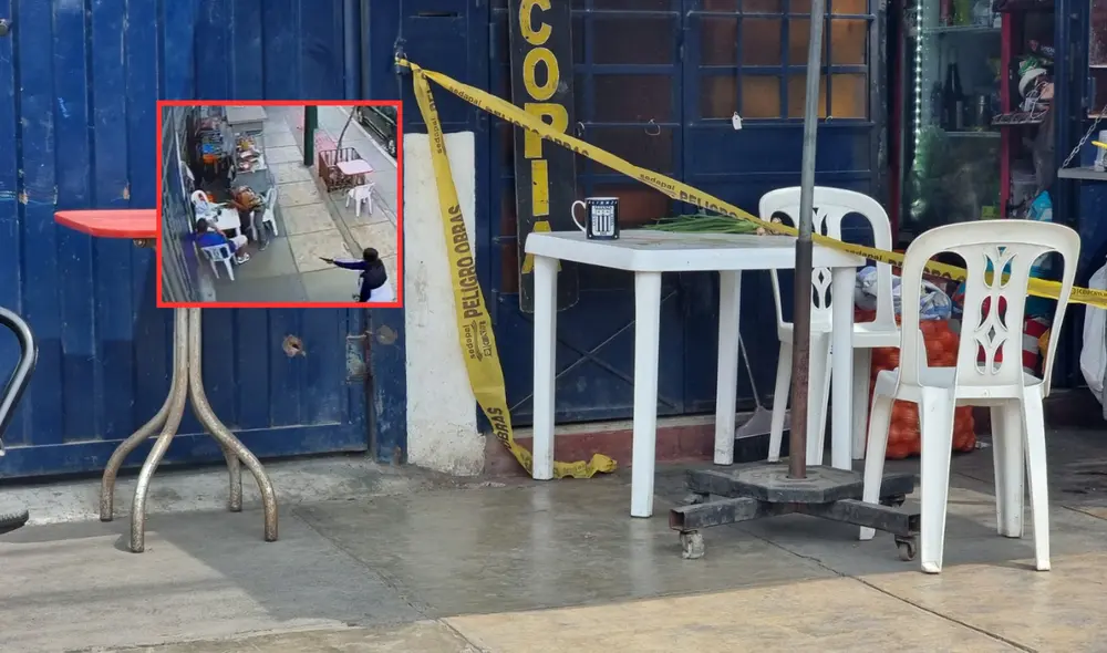 El sicario le disparó tres veces y luego escapó en una motocicleta. Foto: composición de La República.