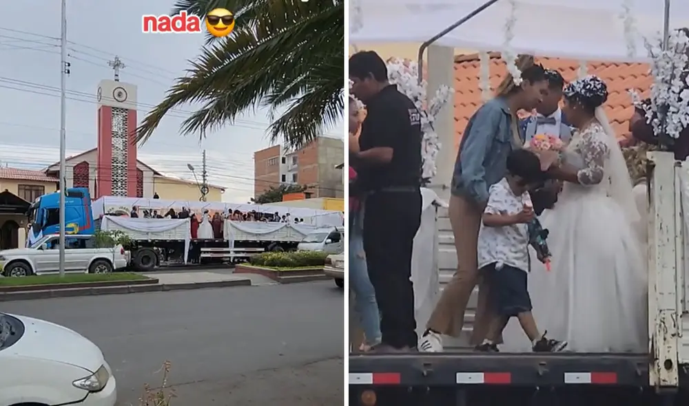 “Cada uno se casa como quiere", reaccionaron usuarios. Foto: composición LR/ TikTok “Cada uno se casa como quiere", reaccionaron usuarios. Foto: composición LR/ TikTok