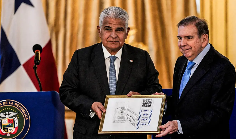 El canciller de Panamá confirmó que el excandidato presidencial venezolano, Edmundo González Urrutia, no regresará a Venezuela. Foto: AFP. El canciller de Panamá confirmó que el excandidato presidencial venezolano, Edmundo González Urrutia, no regresará a Venezuela. Foto: AFP.