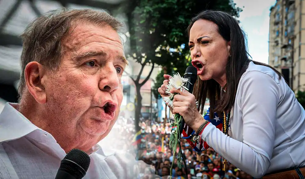 La líder opositora de Venezuela, María Corina Machado, fue detenida este jueves tras encabezar una manifestación en Caracas. Foto: AFP La líder opositora de Venezuela, María Corina Machado, fue detenida este jueves tras encabezar una manifestación en Caracas. Foto: AFP