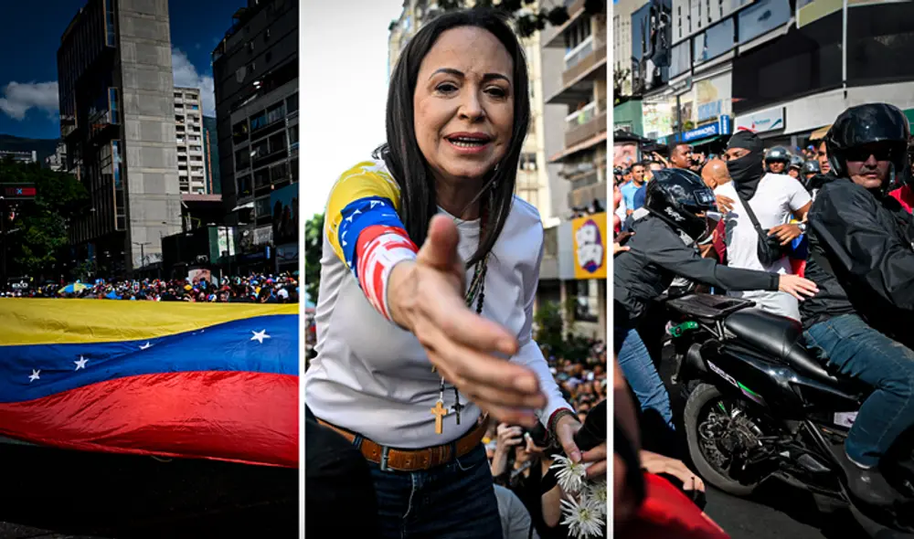 Líder opositora María Corina Machado secuestrada por régimen de Maduro recibe respaldo de la comunidad internacional. Foto: composición LR