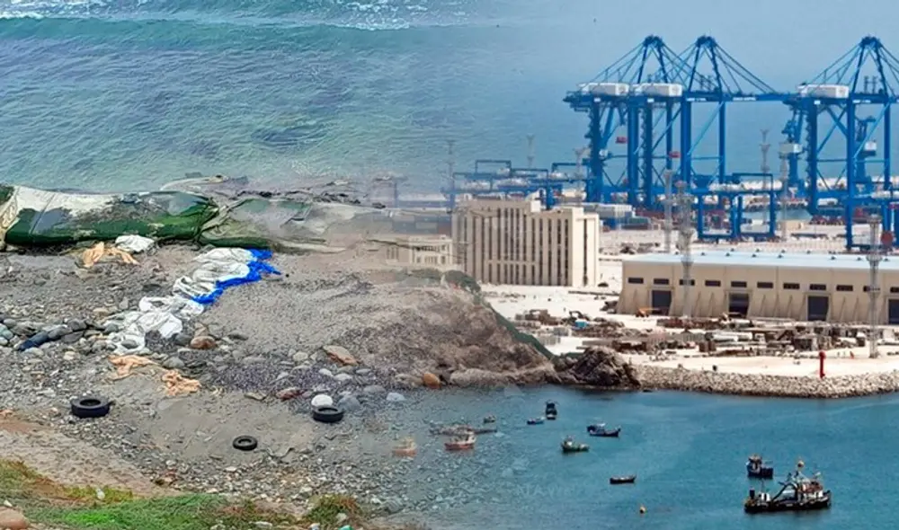 Playa Chorillos ha quedado llena de piedras y residuos. Foto: composición La República