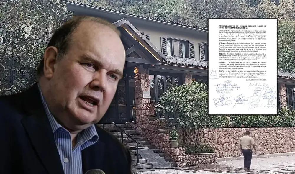 Rechazo a la extensión del contrato del Sanctuary Lodge en Machu Picchu. Foto: composición LR Rechazo a la extensión del contrato del Sanctuary Lodge en Machu Picchu. Foto: composición LR